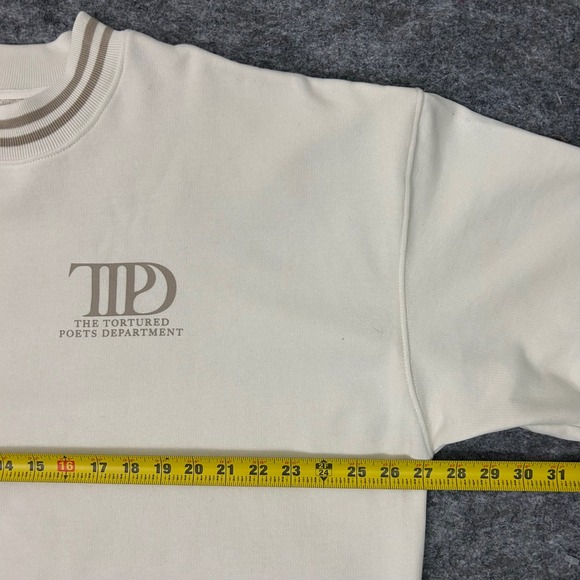 Taylor Swift Oversize Sweatshirt Crew Size Large "The Tortured Poets Department" - Picture 7 of 11